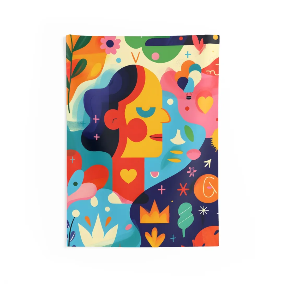 Vibrant Growth Mindset Quote: Colorful Inspiration Art - Wall Tapestry
