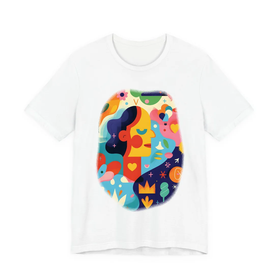 Vibrant Growth Mindset Quote: Colorful Inspiration Art - T-Shirt (White)
