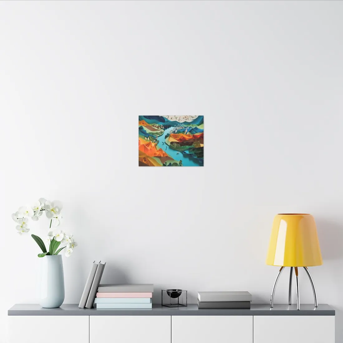 Vibrant Magical Beach: Colorful Paper Quilling - Canvas