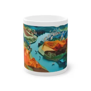 Quilled Paper Mountains Mug