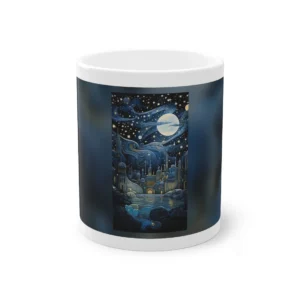 Moonlit Starry City Mug