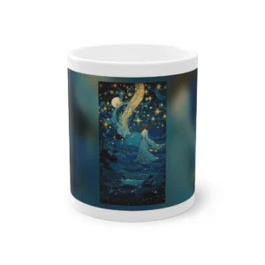Woman in Starry Blue Sea Mug