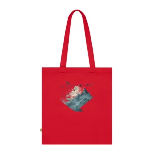 Mountain Lake with Birds Tote Bag