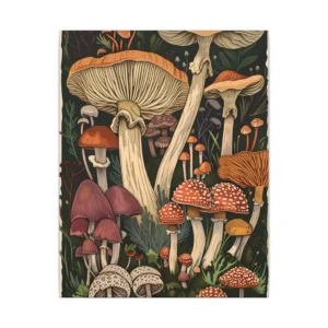 Assorted Mushrooms Illustration Canvas Print