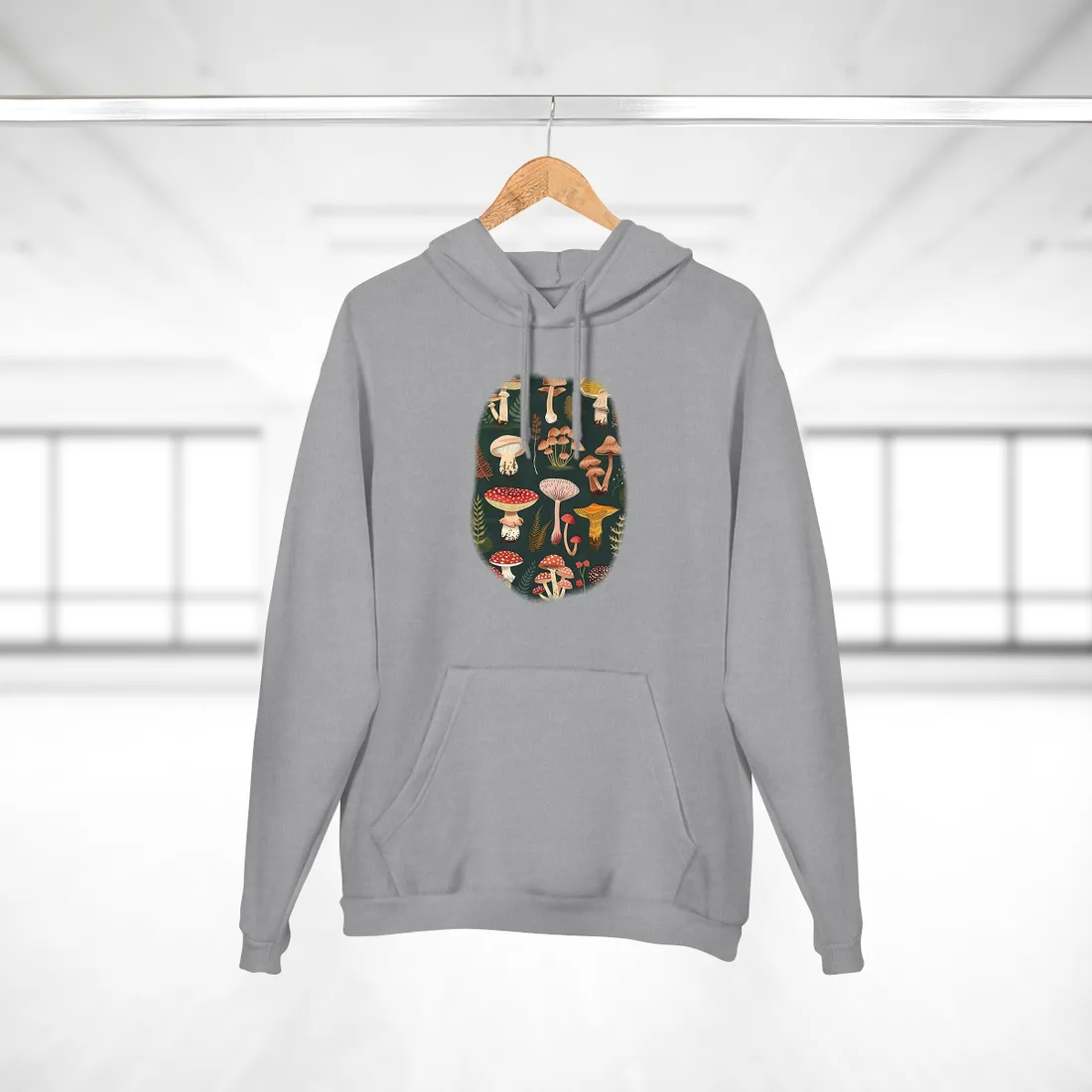 Vibrant Mushroom Poster: 2024 Batch - Hoodie (Heather Grey)