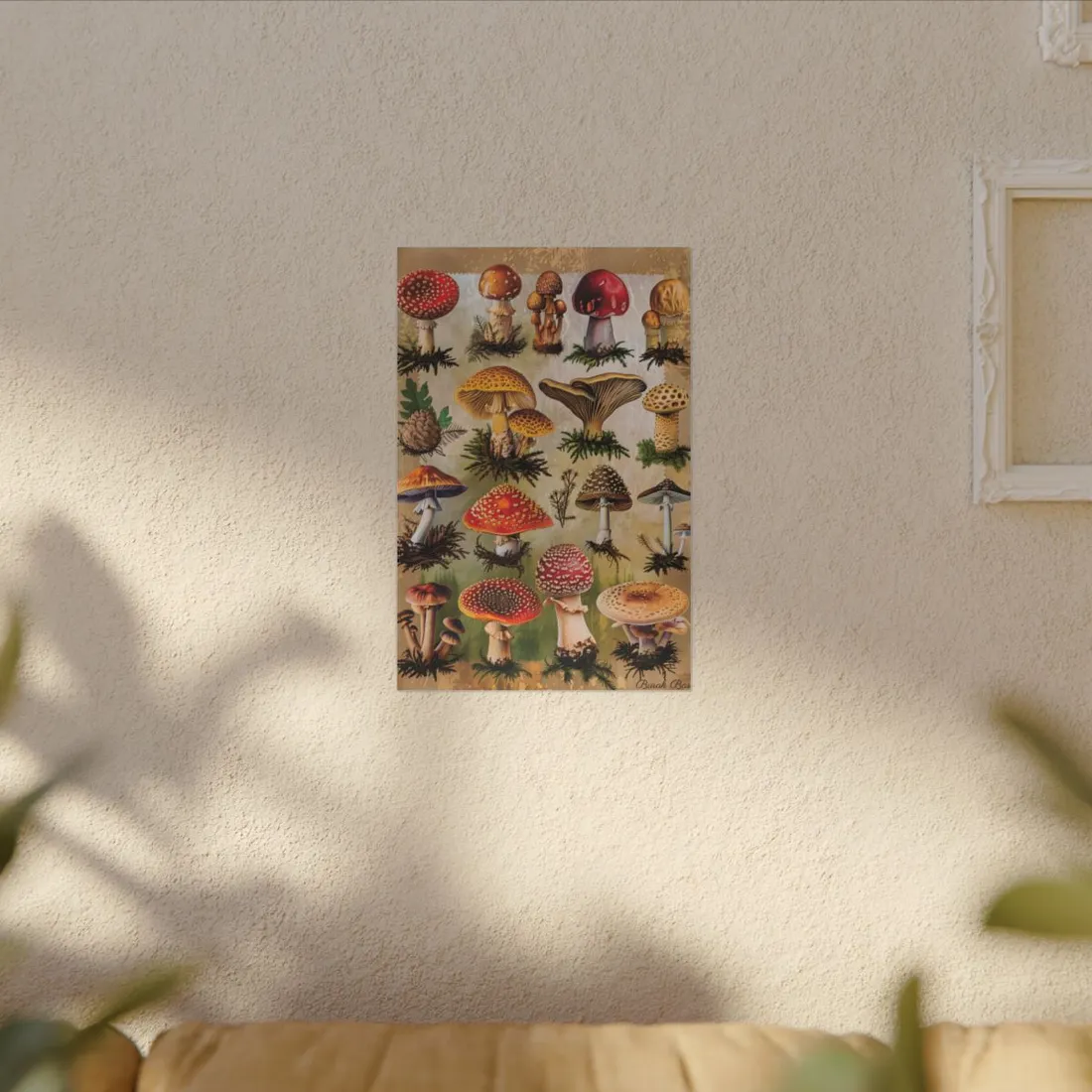 Vibrant Mushroom Poster: Colorful Fungi - Canvas