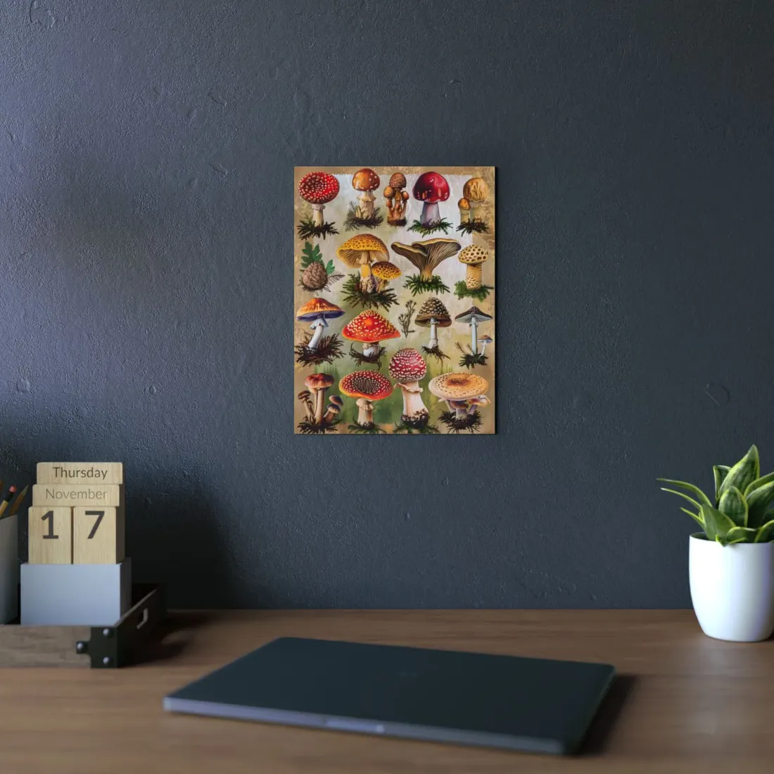Vibrant Mushroom Poster: Colorful Fungi - Metal Poster