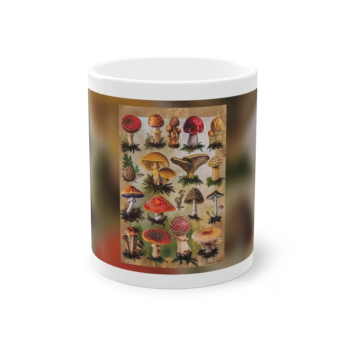 Vibrant Mushroom Poster: Colorful Fungi - Mug