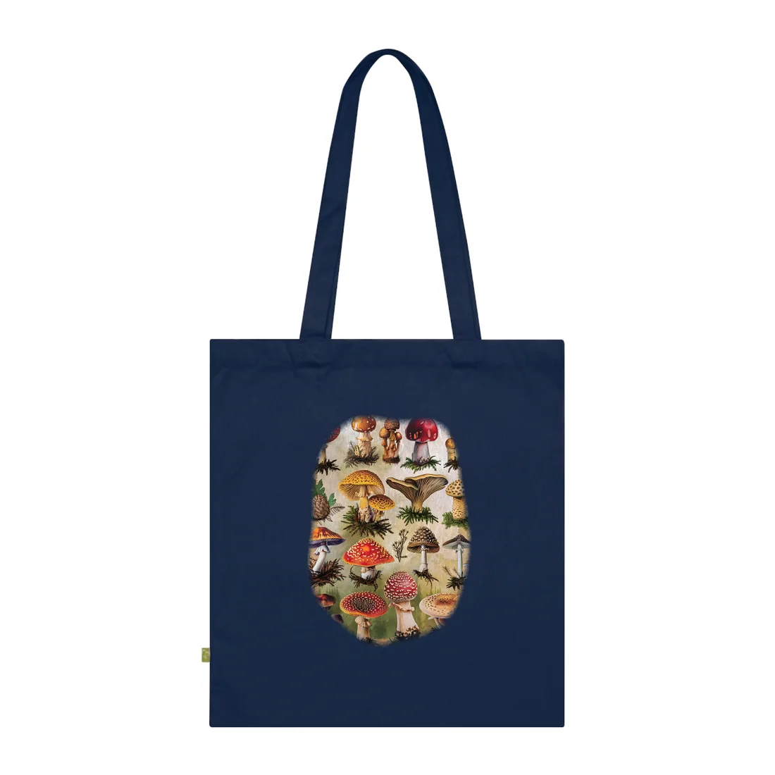 Vibrant Mushroom Poster: Colorful Fungi - Tote Bag (French Navy)