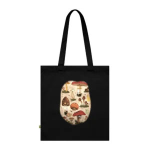 Vintage Mushroom Species Chart Tote Bag