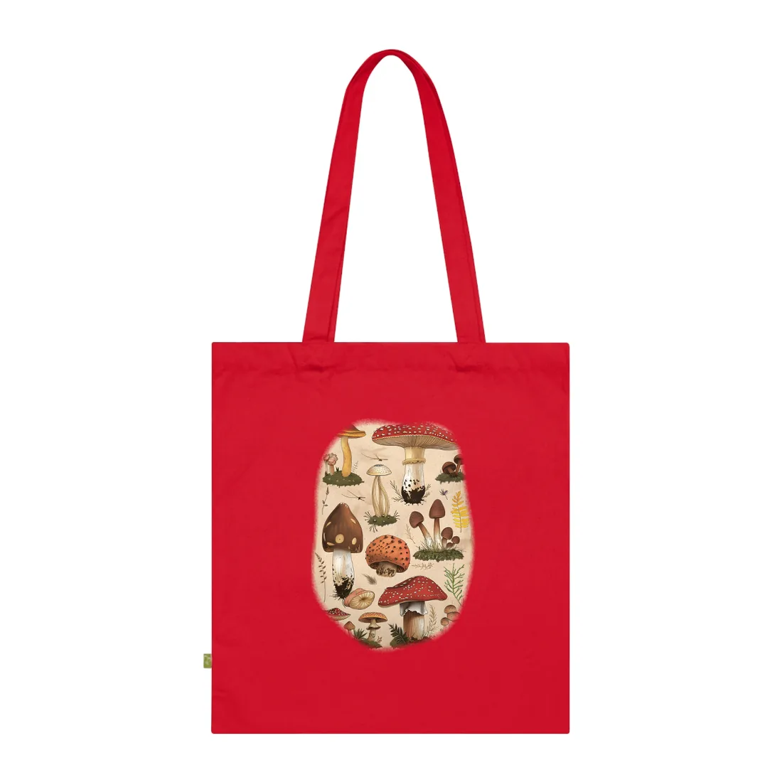 Vibrant Mushroom Species Poster: A Colorful Collection - Tote Bag (Classic Red)