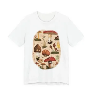 Vintage Mushroom Species Chart T-Shirt