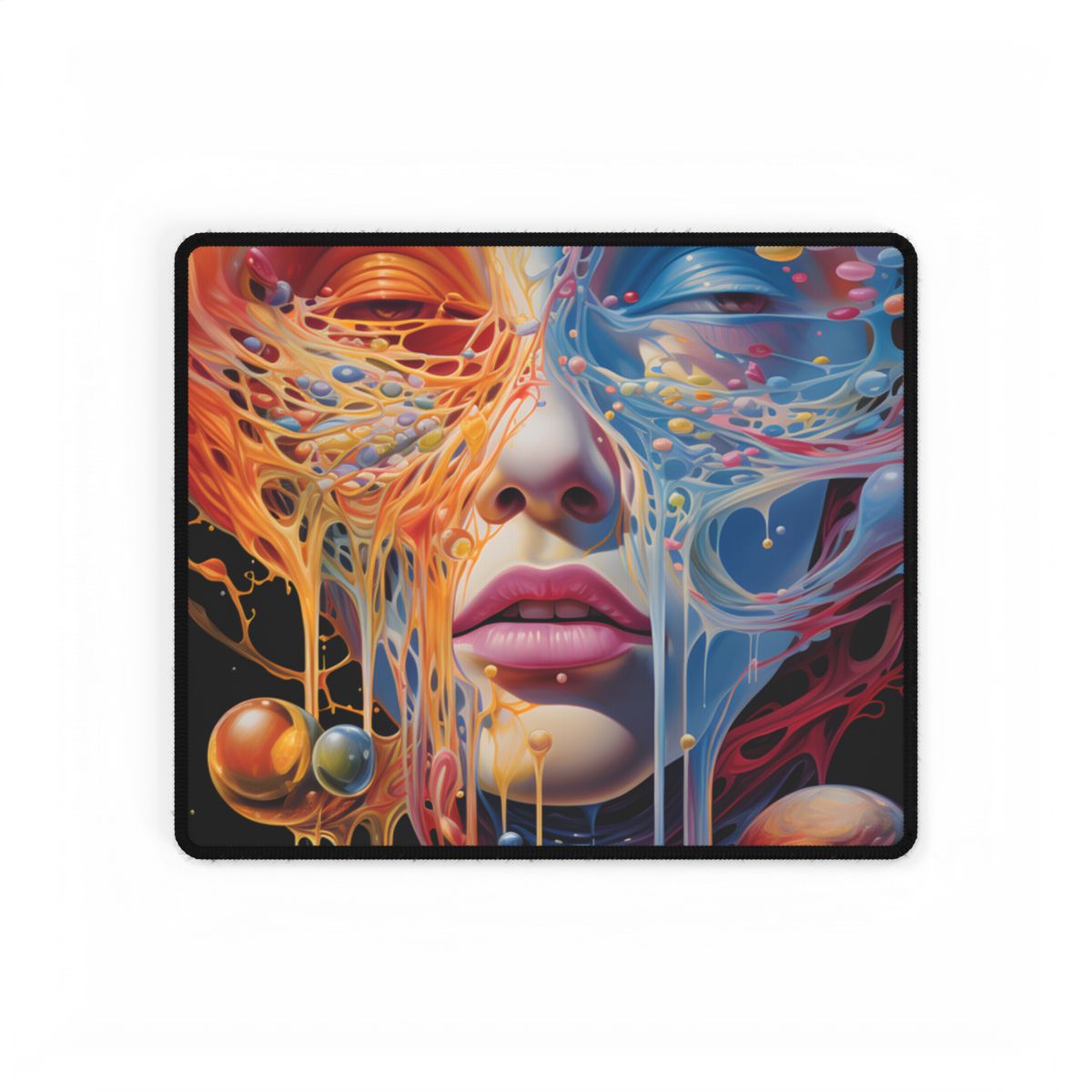 Vibrant Mystical Realms: Fantastical Portal Artwork - Desk Mat