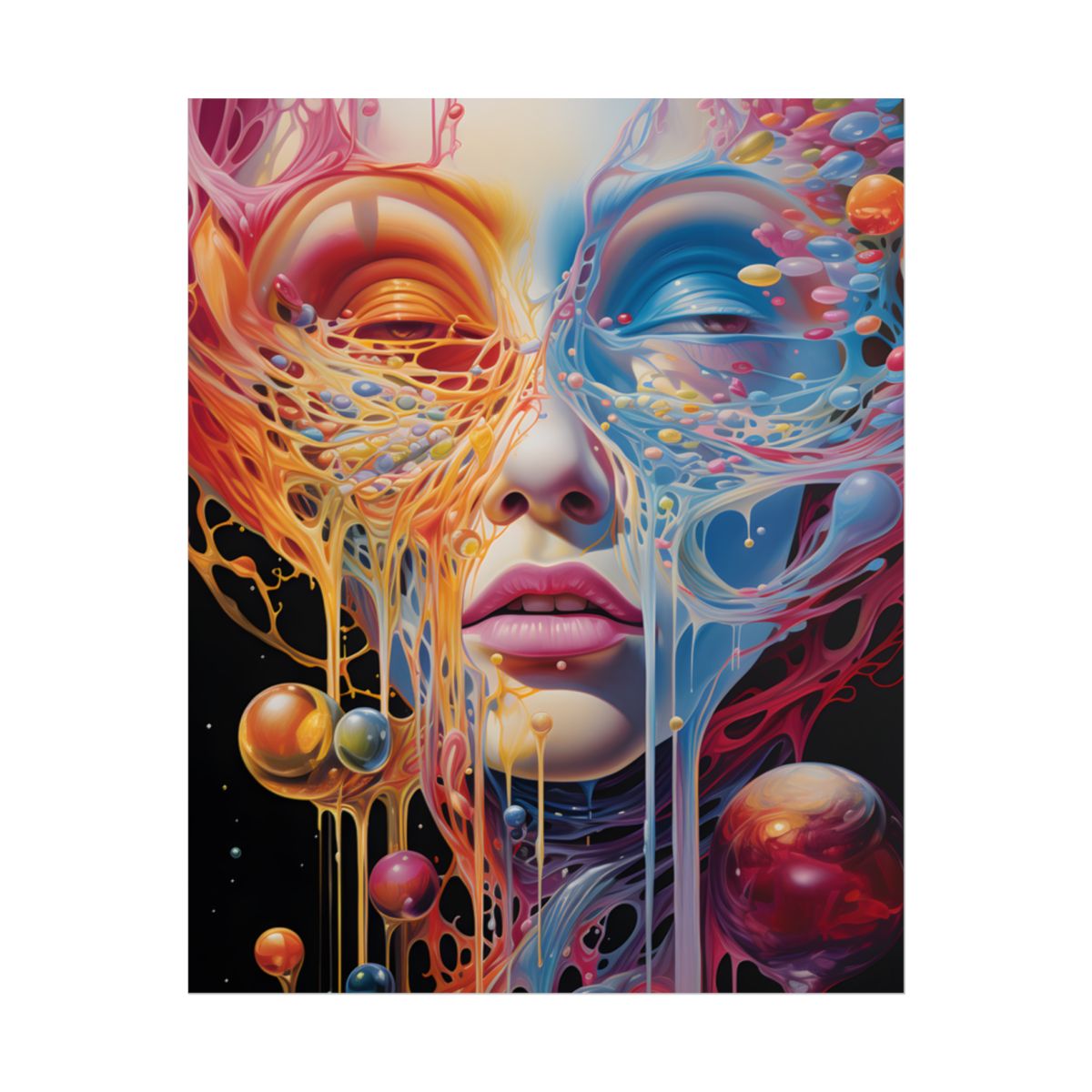 Vibrant Mystical Realms: Fantastical Portal Artwork - Poster