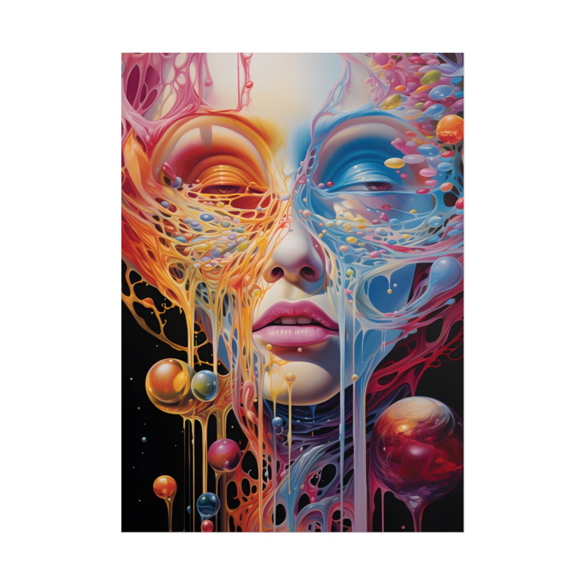 Vibrant Mystical Realms: Fantastical Portal Artwork - Poster