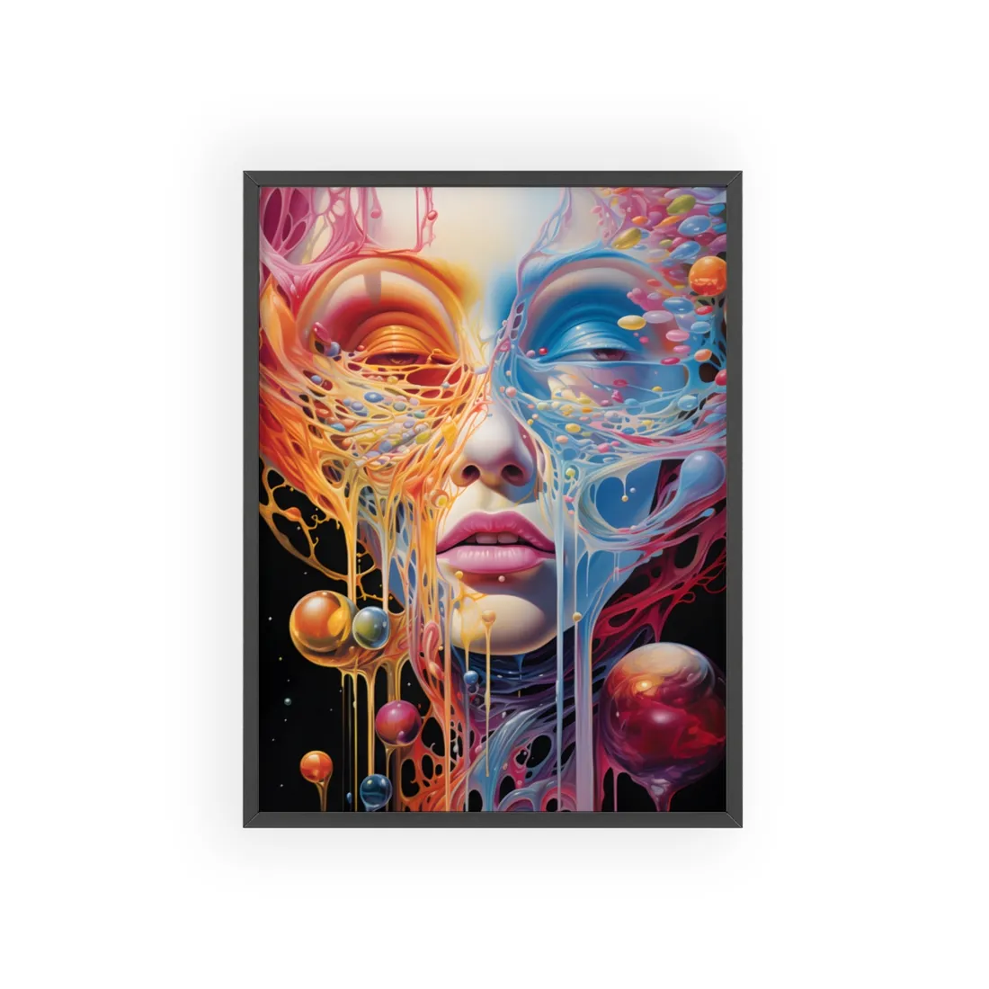 Vibrant Mystical Realms: Fantastical Portal - Framed Poster