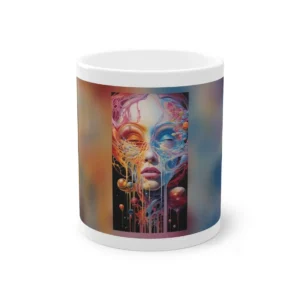 Melting Face with Glossy Spheres Mug