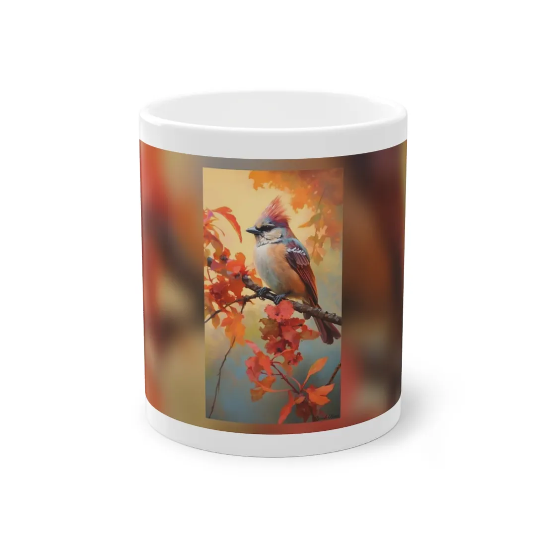 Vibrant Oak Branch: A Masterful Oil Painting - Mug