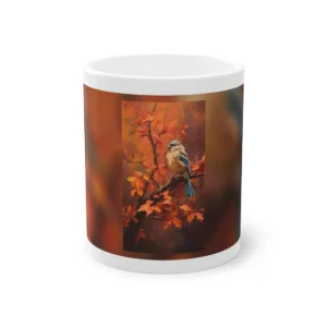 Bird on Autumn Branch Mug