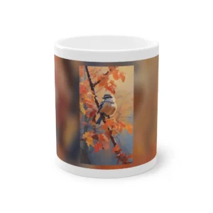 Chickadee on Maple Branch Mug