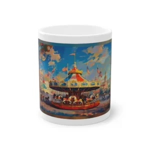 Carousel with American Flags Mug