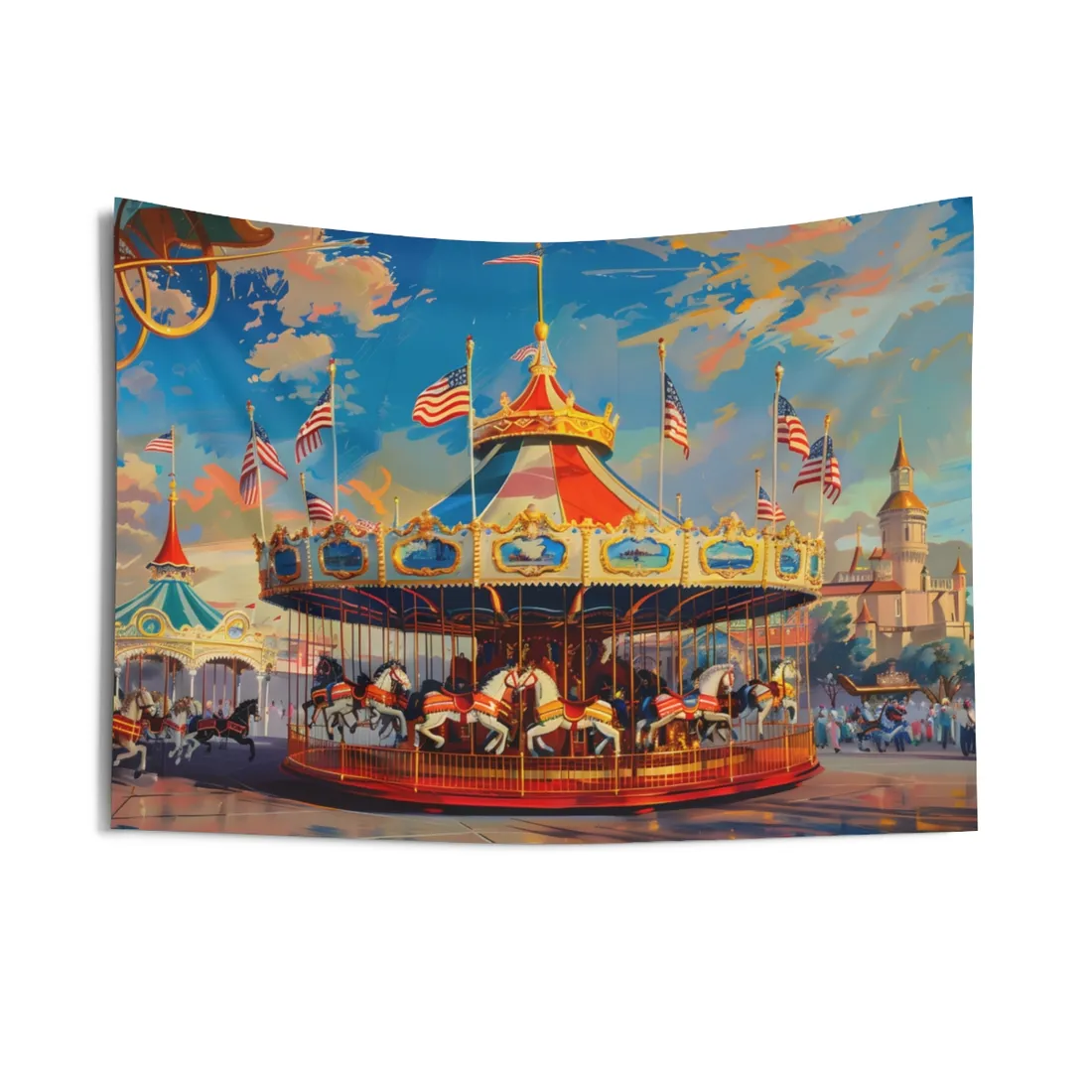 Vibrant Outdoor Adventure: A Vintage-Inspired - Wall Tapestry