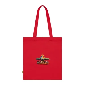 Carousel with American Flags Tote Bag