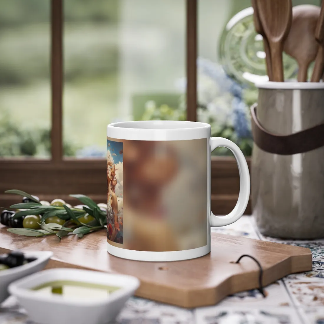 Vibrant Outdoor Cafe: Relaxed Atmosphere - Mug