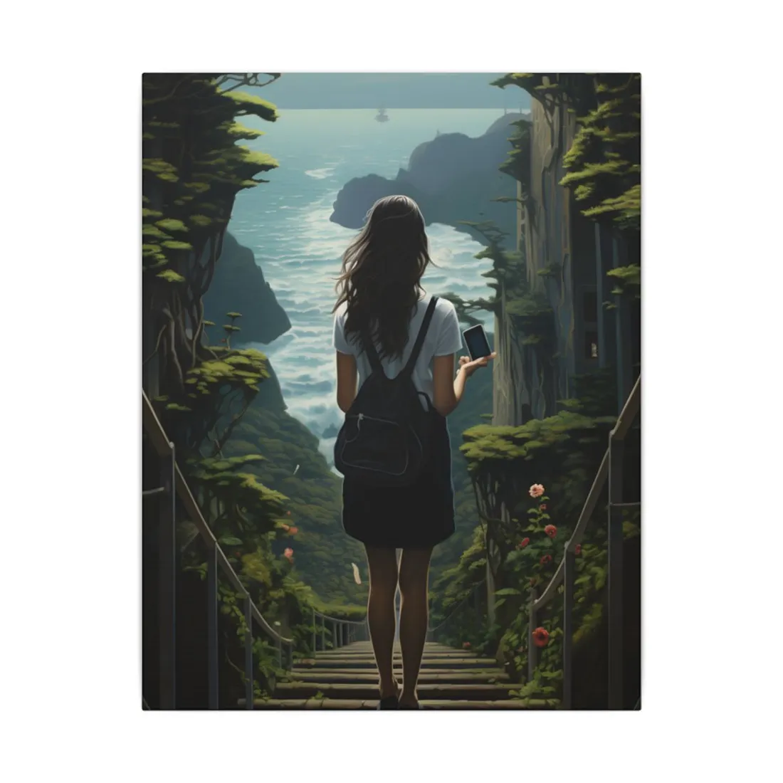 Vibrant Outdoor Escape: Person amidst Nature - Canvas