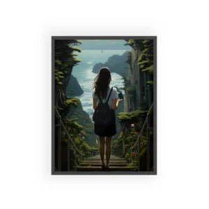 Stairs to the Sea Framed Poster