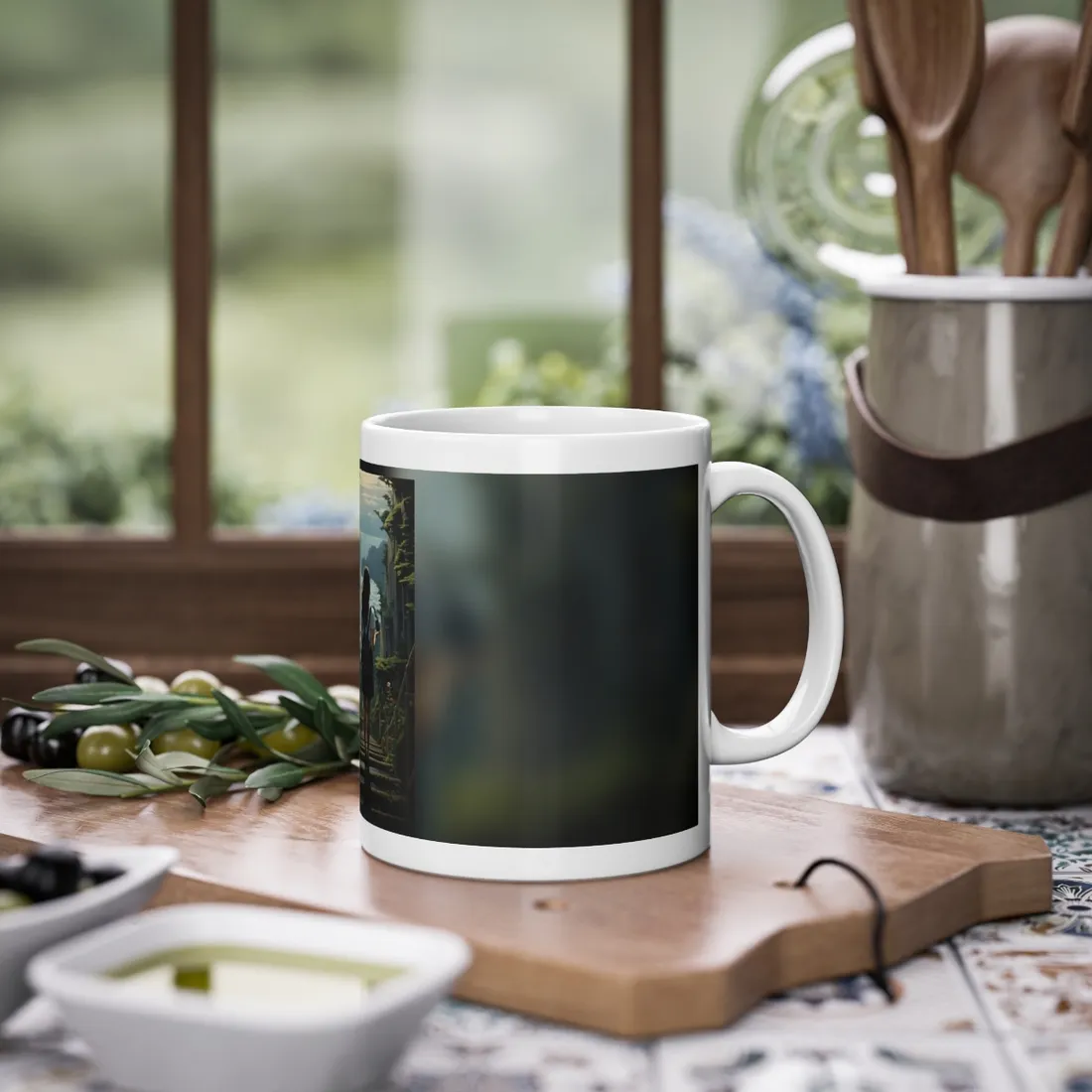 Vibrant Outdoor Escape: Person amidst Nature - Mug