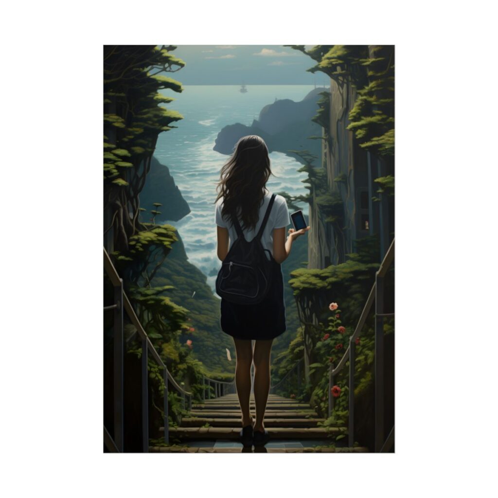 Vibrant Outdoor Escape: Person amidst Nature - Poster