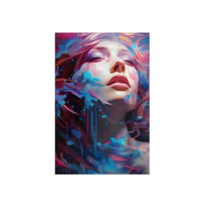 Woman with Paint Splashes Metal Poster