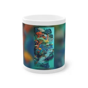 Layered Paper Forest River Mug