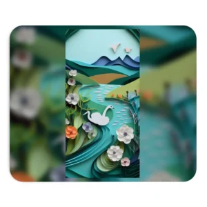 Paper Swan by River Mouse Pad