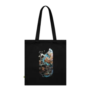 Paper Cut River Landscape Tote Bag