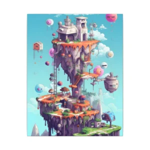 Floating Island Tower Canvas Print