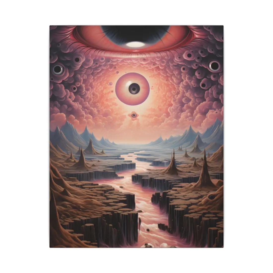 Vibrant Realms: Tears in Reality's Fabric - Canvas
