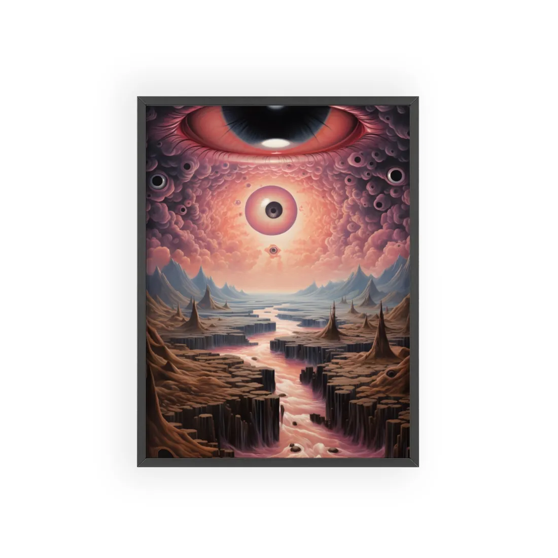 Vibrant Realms: Tears in Reality's Fabric - Framed Poster