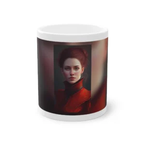 Woman in Red Embroidered Jacket Mug