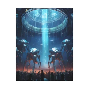 Glowing Hall of Walkers Canvas Print
