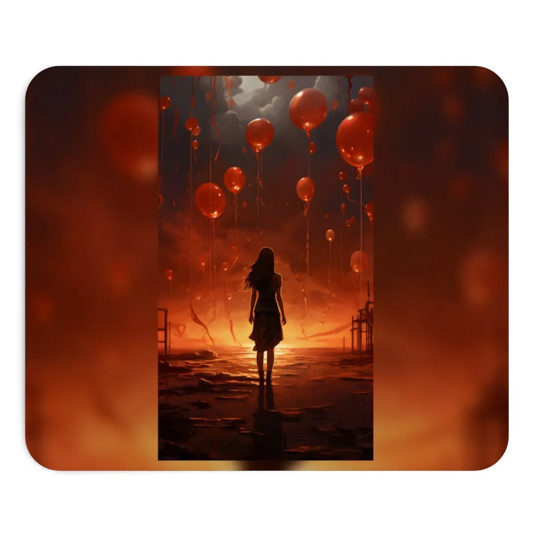 Vibrant Scene: Person in Colorful Backdrop - Mouse Pad