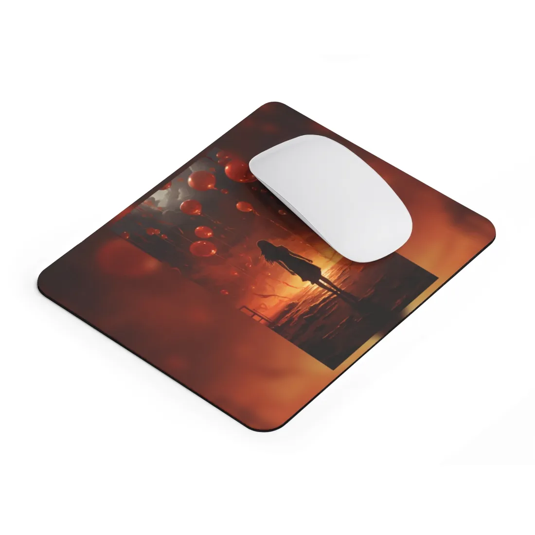 Vibrant Scene: Person in Colorful Backdrop - Mouse Pad