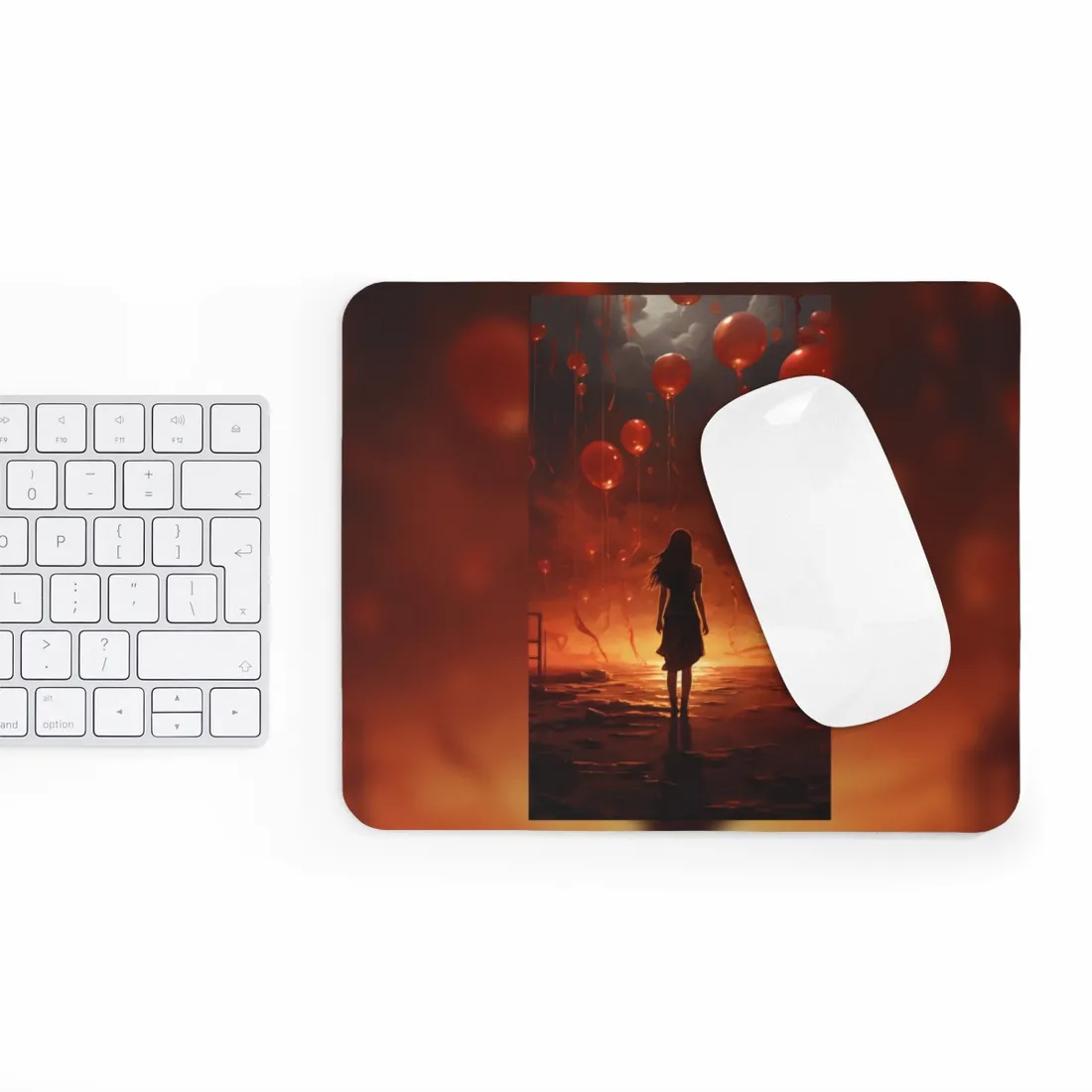 Vibrant Scene: Person in Colorful Backdrop - Mouse Pad