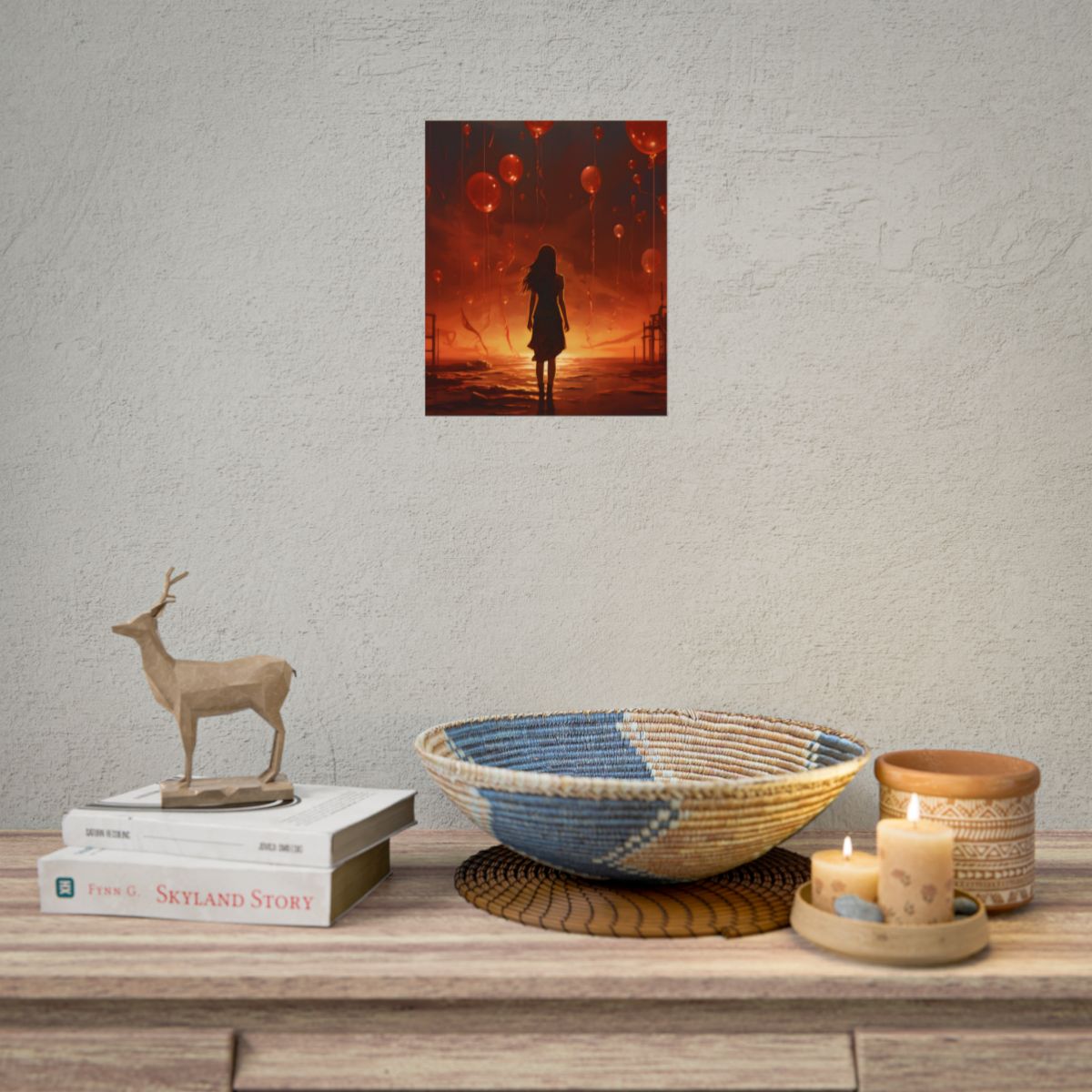 Vibrant Scene: Person in Colorful Backdrop - Poster