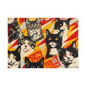 Cats Pop Art Collage Poster