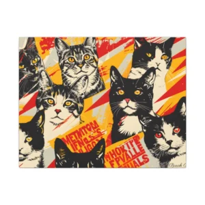 Cats Pop Art Collage Canvas Print