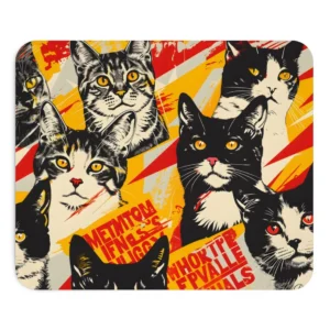 Cats Pop Art Collage Mouse Pad
