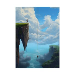 Cliff Edge over Clouds Poster