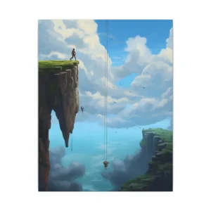 Cliff Edge over Clouds Canvas Print
